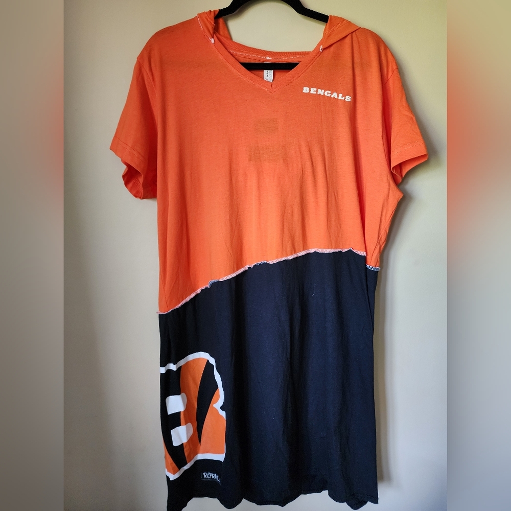 Brand New Refried Apparel Bengals Hooded Dress